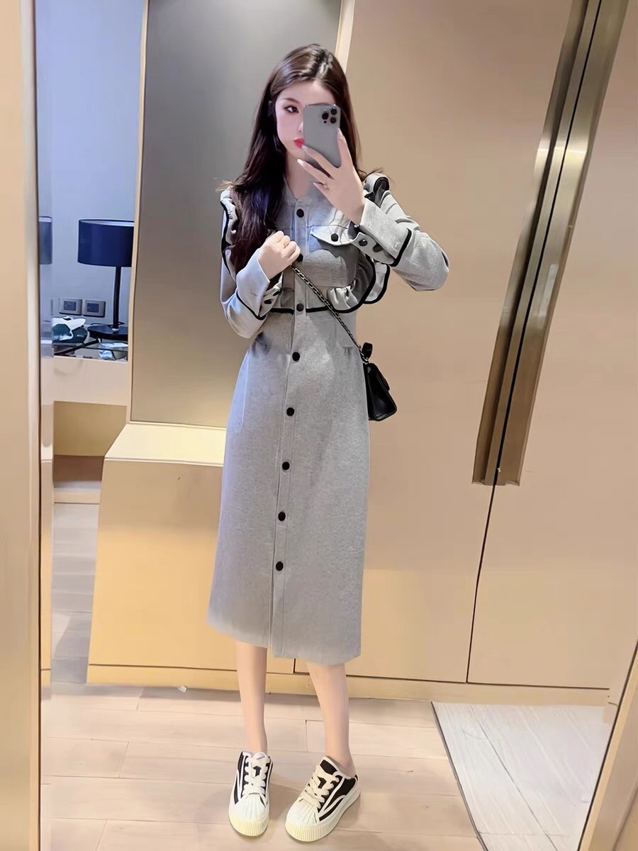 ĐẦM THUN TÚI HỘP VIỀN MÀU D97